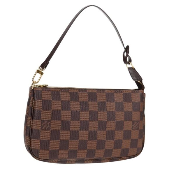 LOUIS VUITTON Damier Ebene Pochette Accessoires Pouch N41206 LV Auth 117812M - Picture 1 of 16